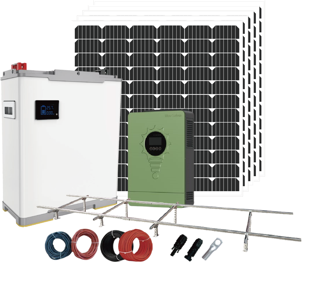 BLUE CARBON Hệ solar 1.5KWP + lưu trữ 5KWH 